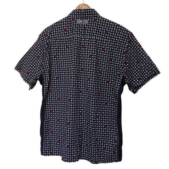 Vintage Y2K Tommy Hilfiger All Over Stars Long Sleeve Button Down Shirt Size L - Picture 8 of 9